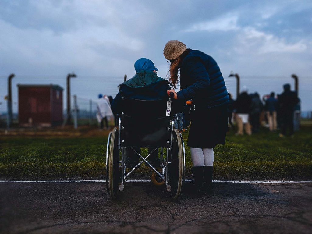 residents at outdoor spaces