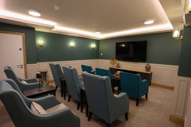 Cinema Room at Willowmere Care Centre